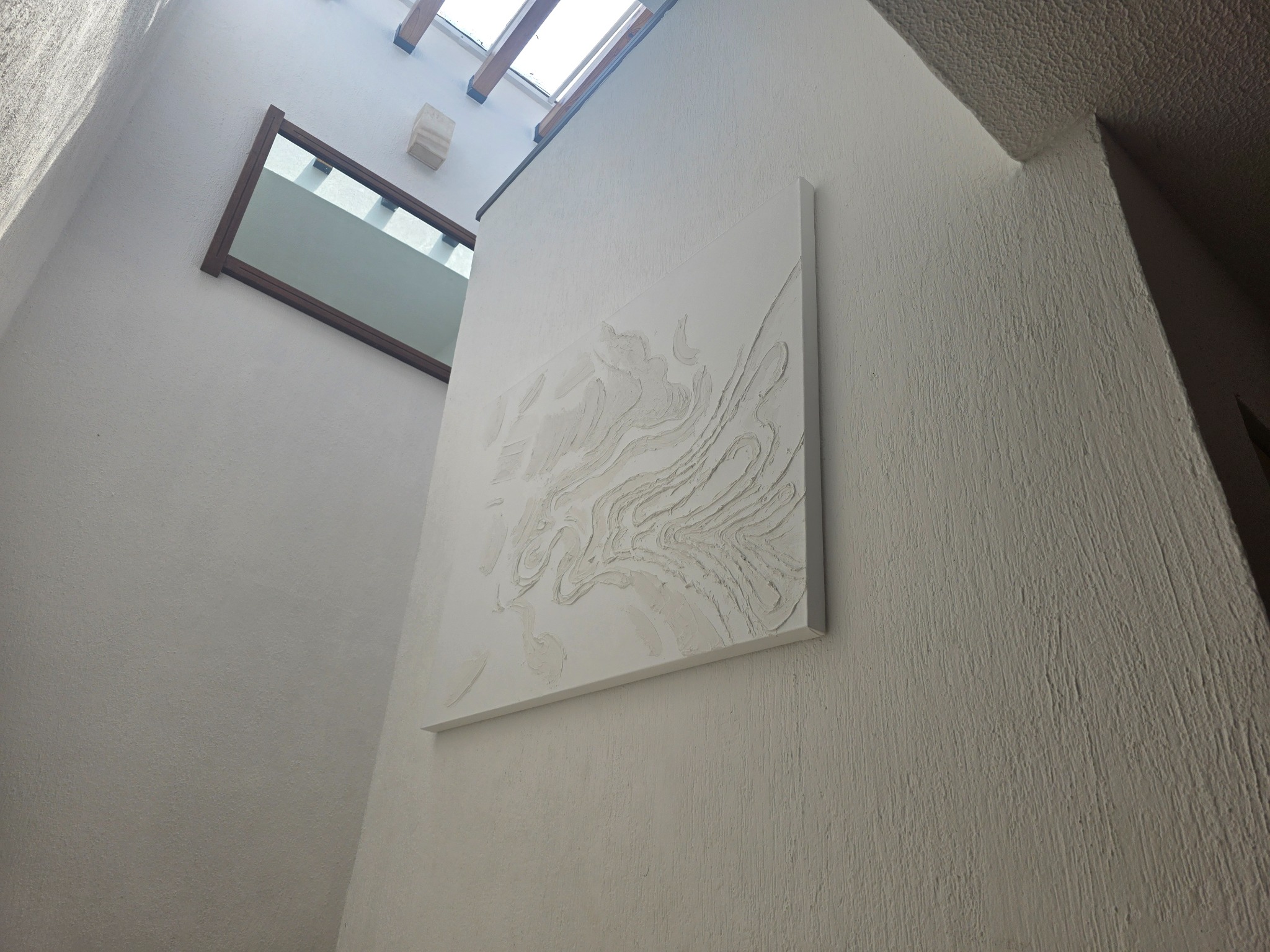 White textured painting by Gail Norman Casas